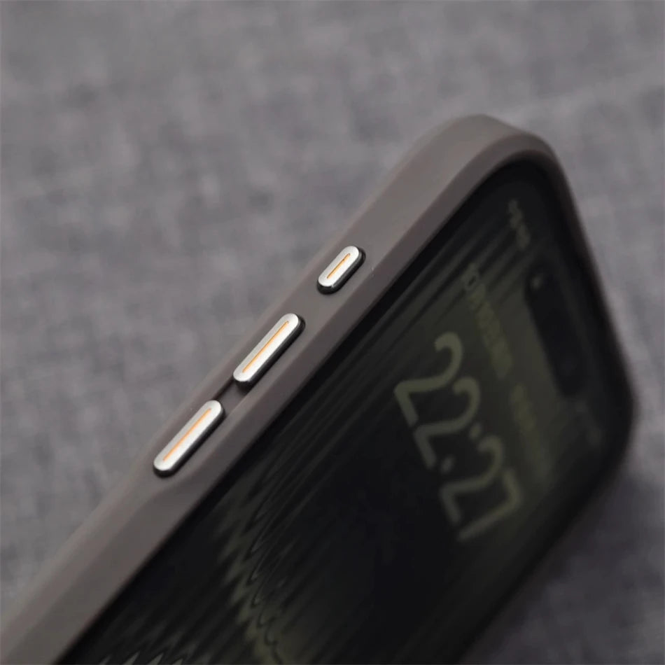 Luxury For Magsafe Shockproof Frame Armor Case For iPhone 13 15 12 14 16 17 Pro Max Metal Bracket Carbon Fiber Pattern Cover