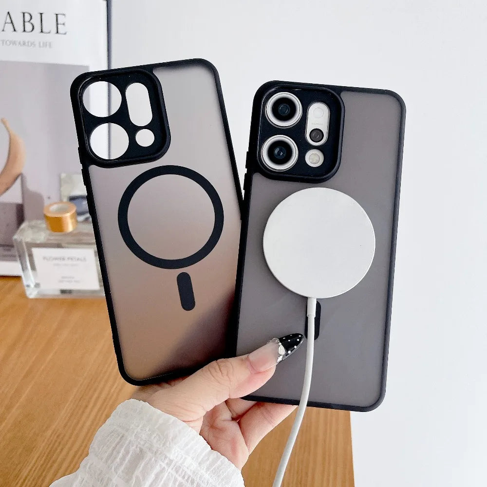 Case For OPPO Reno 15 Pro Max 15F 14F 13F 12F Matte Clear Magnetic Shockproof Cover For OPPO Reno 13  14 15 Pro Mini