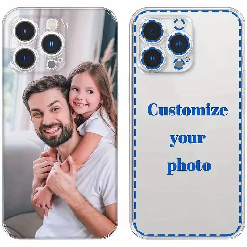 Customized Case For iPhone 17 Air 16 15 14 13 12 11 Pro Max Mini 6 7 8 Plus 16E X XS XR SE Transparent Phone Case Personalized