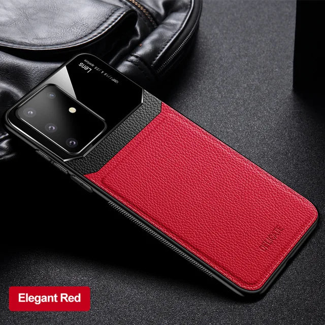 leather plexiglass case for samsung galaxy s20 s21 ultra plus silicone frame back cover s20fe s 20 fe s20  s21  s20plus s20ultra