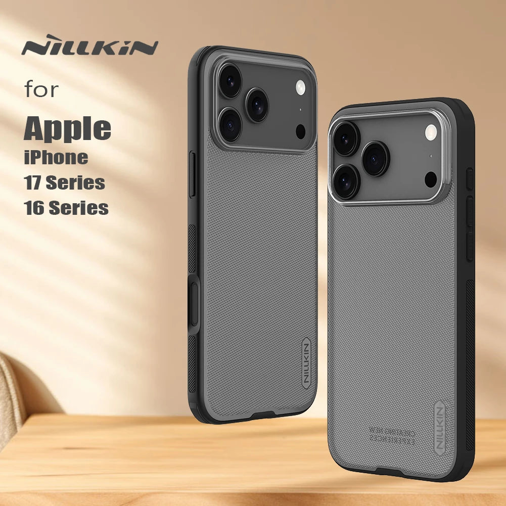 For iPhone 16 17 Pro Max Air 16e Case Nillkin Soft TPU Super Frosted Shield Pro Ultra thin Back Cover Protection For iPhone Air