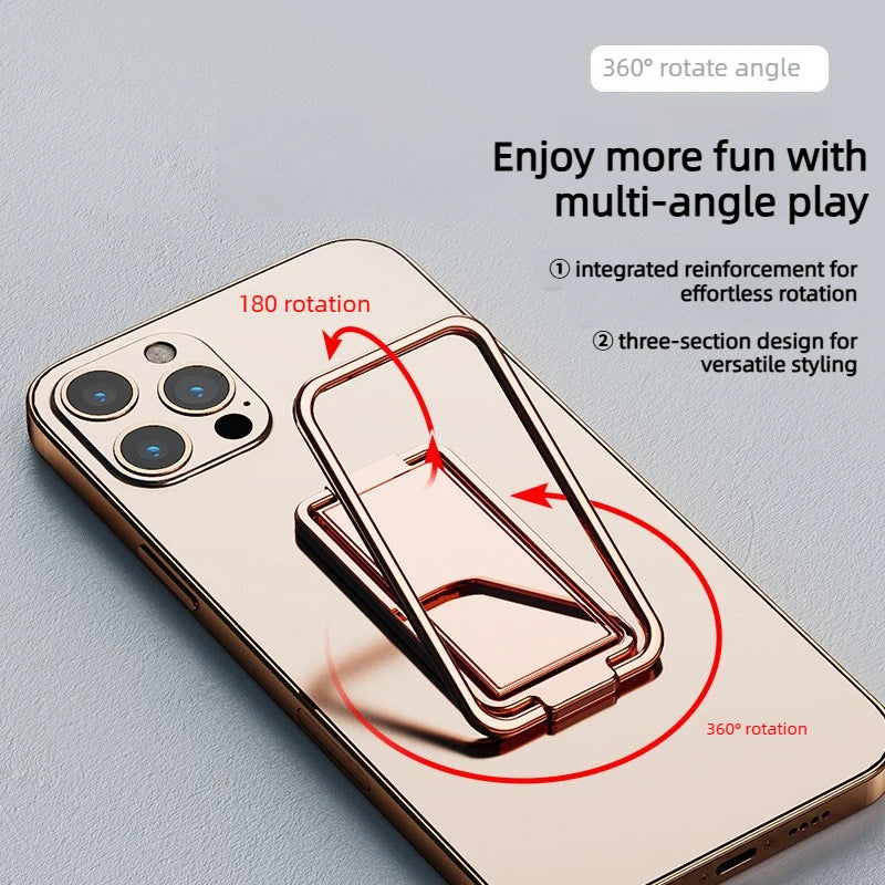 Back-mounted Foldable Phone Stand Finger Ring Holder Stand 360 Rotating For car phone holder Phone grip Unniversal Bracket