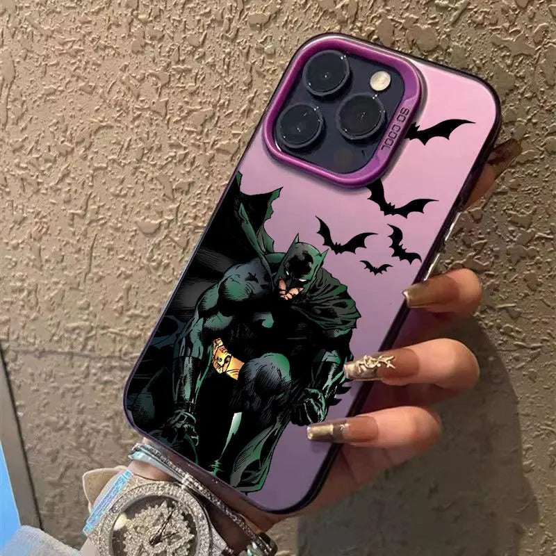 Cool B-Bats-man Logo Hero Phone Case For iPhone 11 12 13 14 15 16 17 Pro Max 16e 17E 17 Air Plus 13 Mini Shockproof Fundas Cover