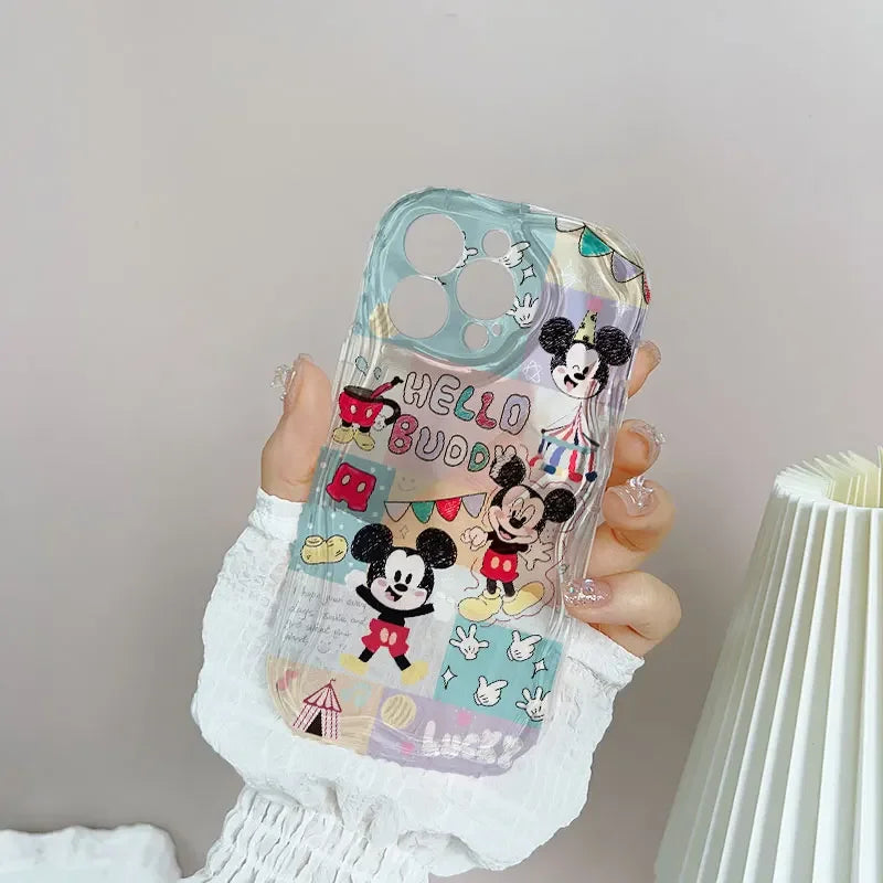 Sweet Cute Mickey Minnie Mouse Lanyard Case For Xiaomi Redmi Note 15 Pro 5G 15A 15C 15 14C 13C Note 14 13 12 Pro Plus 5G Cover