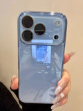 Luxury ice-Tempered Glass Camera Case for iPhone 17 16 15 14 13 12 11 Pro Max Plating Candy Armor Shockproof Glossy Hard Cover