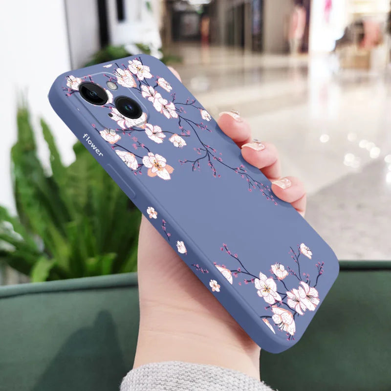 Plum Blossom Phone Case For iPhone 17 17 Air 16 16e 15 14 13 12 11 Plus Pro Max Mini X XR XS Plus Cover