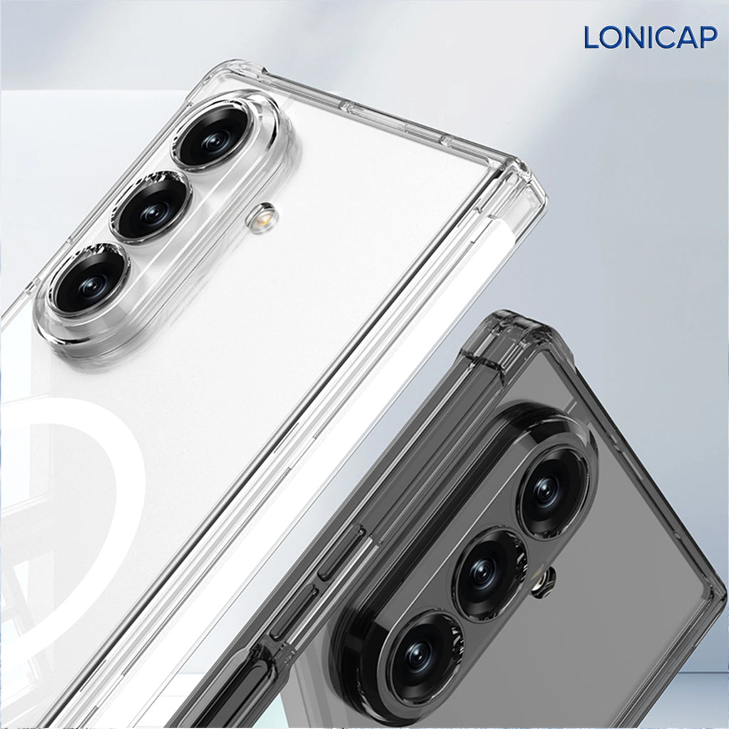 Phone Case For Samsung Galaxy Z Fold 8 Ultra Magnetic Clear Airbag Shockproof Soft Cover Hinge Cover Side Bag Luxury Slim Guards