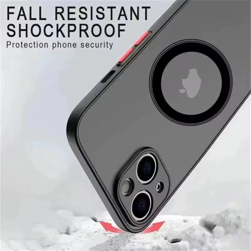 Armor Magnetic Magsafe Wireless Charge Phone Case For Iphone 15 14 12 13 11 Pro Max 16 XR XS Max 6 6S 7 8 Plus Casing Hard Cover