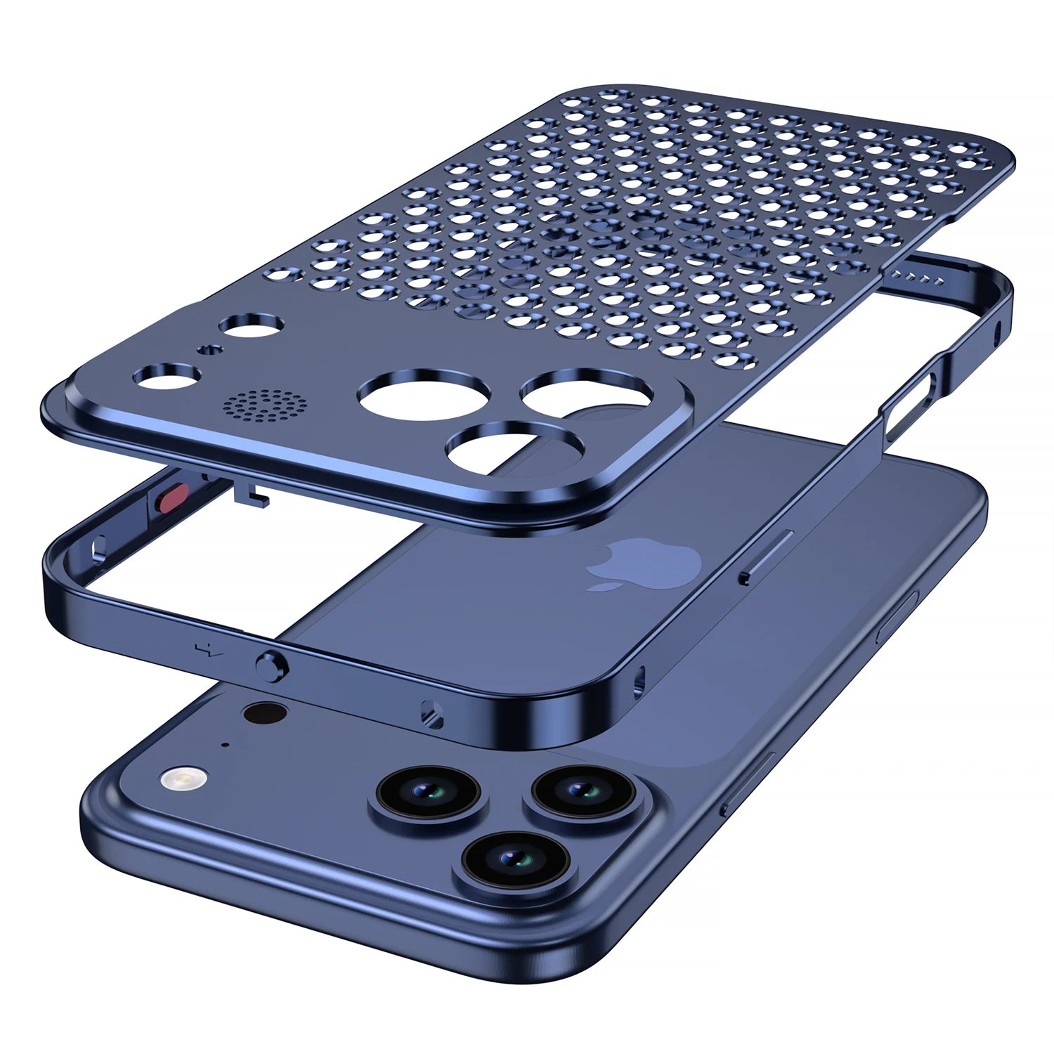 Aroma Aluminum metal Case for iPhone 17 Pro Max 16 Pro 15 Pro 14 Pro Max Camera protection Anti-fall Heat Dissipation Cover