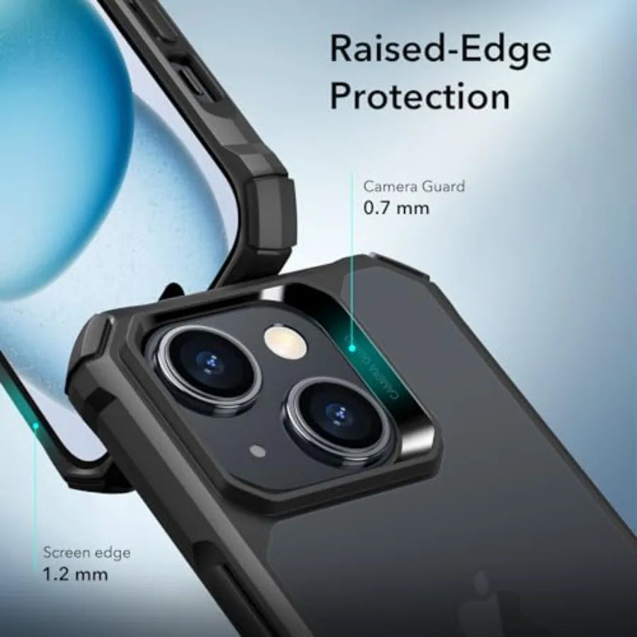 for iPhone 15 Case, Military-Grade Protection with Shock-Absorbing Corners, Scratch-Resistant and Anti-Yellowing Acrylic Back,