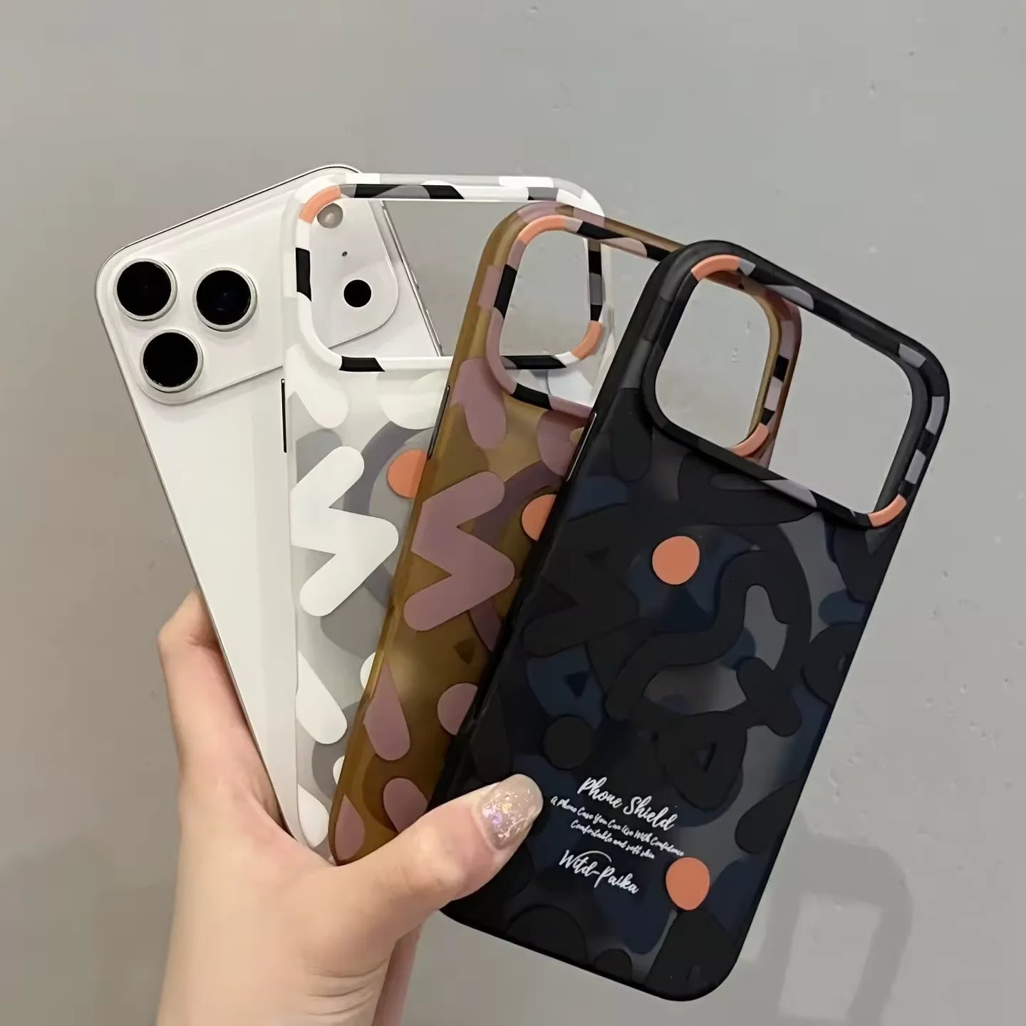Geometric Graffiti for MagSafe Case for IPhone 17 17pro Max 16 Pro 15 14 13 12 Frosted Wireless Charging Hard Shockproof Cover