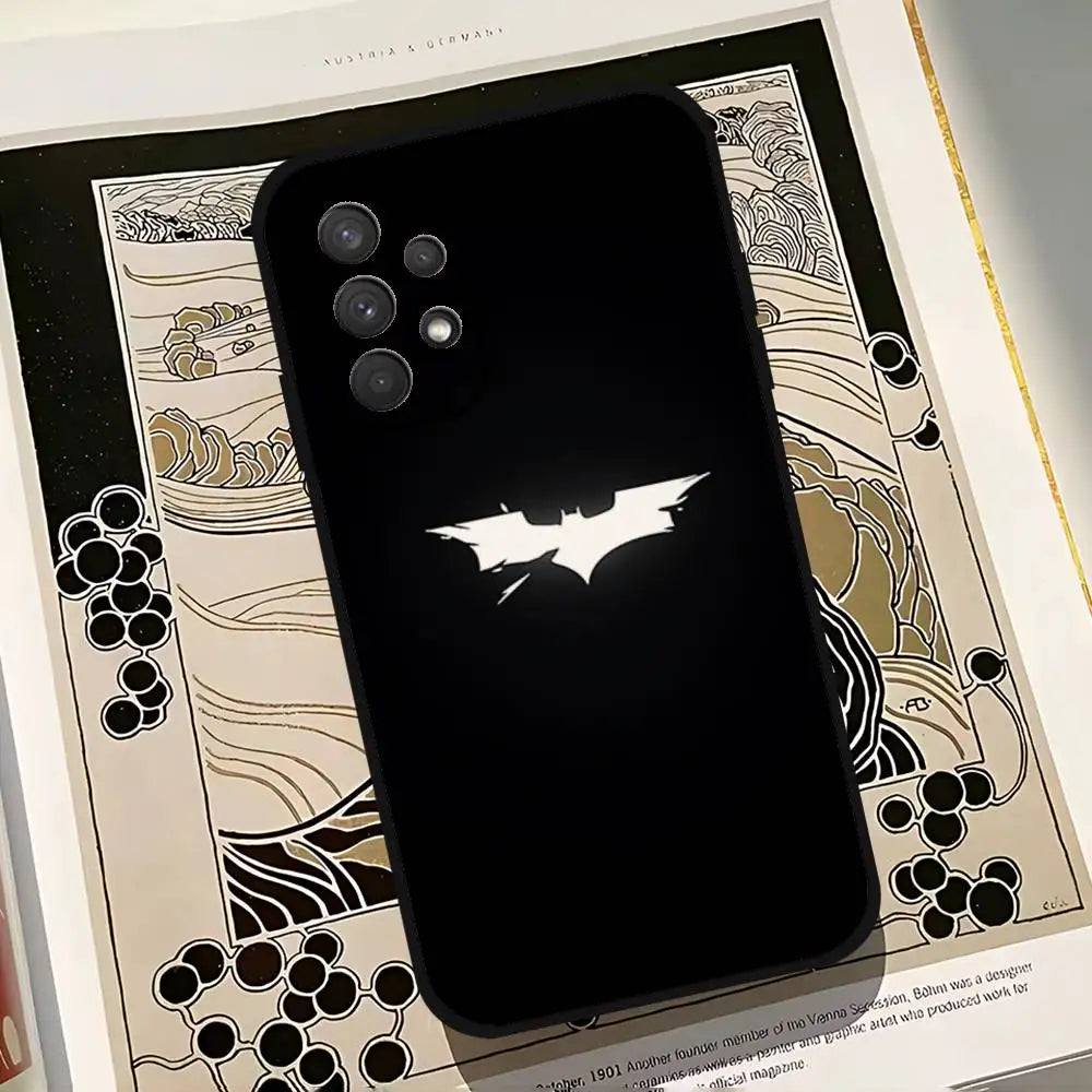 Movie-B-Batman-S Classic Black Silicone Phone Case For Samsung S24, S25, 22, 30, Note20, Lite, Ultra, 5G, Plus, FE