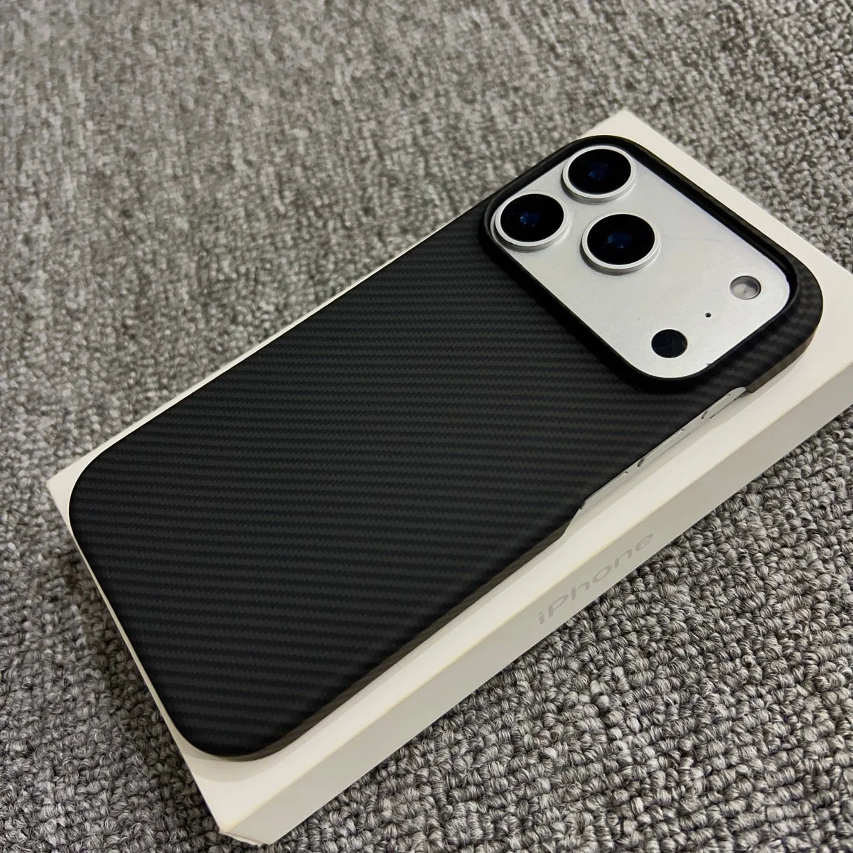 Carbon Fiber Pattern Frameless PC For Magsafe Case For iPhone 17 Air 16 Plus 15 14 13 12 Pro Max Magnetic Wireless Charge Cover