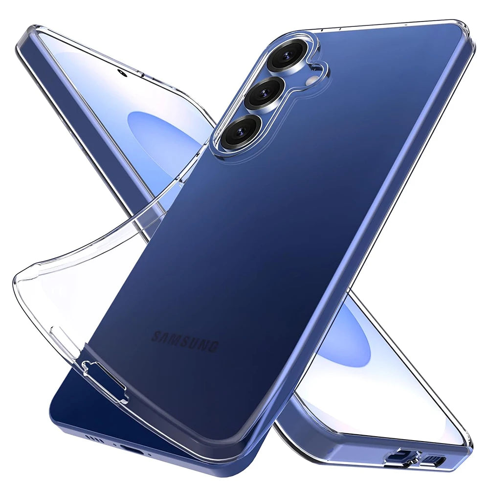 Crystal Clear Silicone Soft Case For Samsung Galaxy S25 S24 S23 S21 FE S22 Ultra Plus Transparent Ultra Thin Cover For S25 Edge