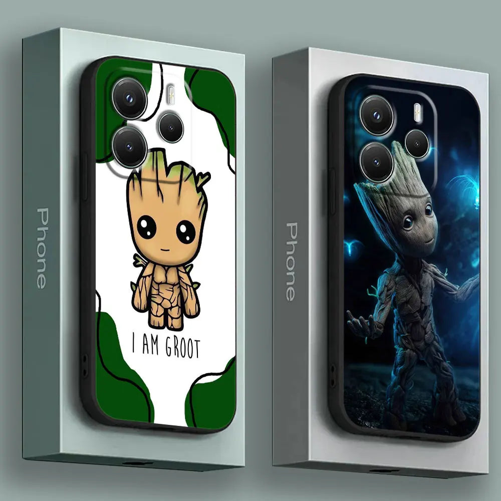 Baby Groot Marvel Phone Case For Redmi 15C 14C 13C 12C Back Cover For Redmi Note 15 14 13 12 Pro Plus 11 10 8 Pro Silicone Case