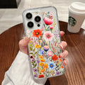 Flower Peach Blossom Phone Case For iPhone 15 14 17 13 12 11 16 Pro Max For Magsafe Shockproof Transparent Silicone Soft Funda