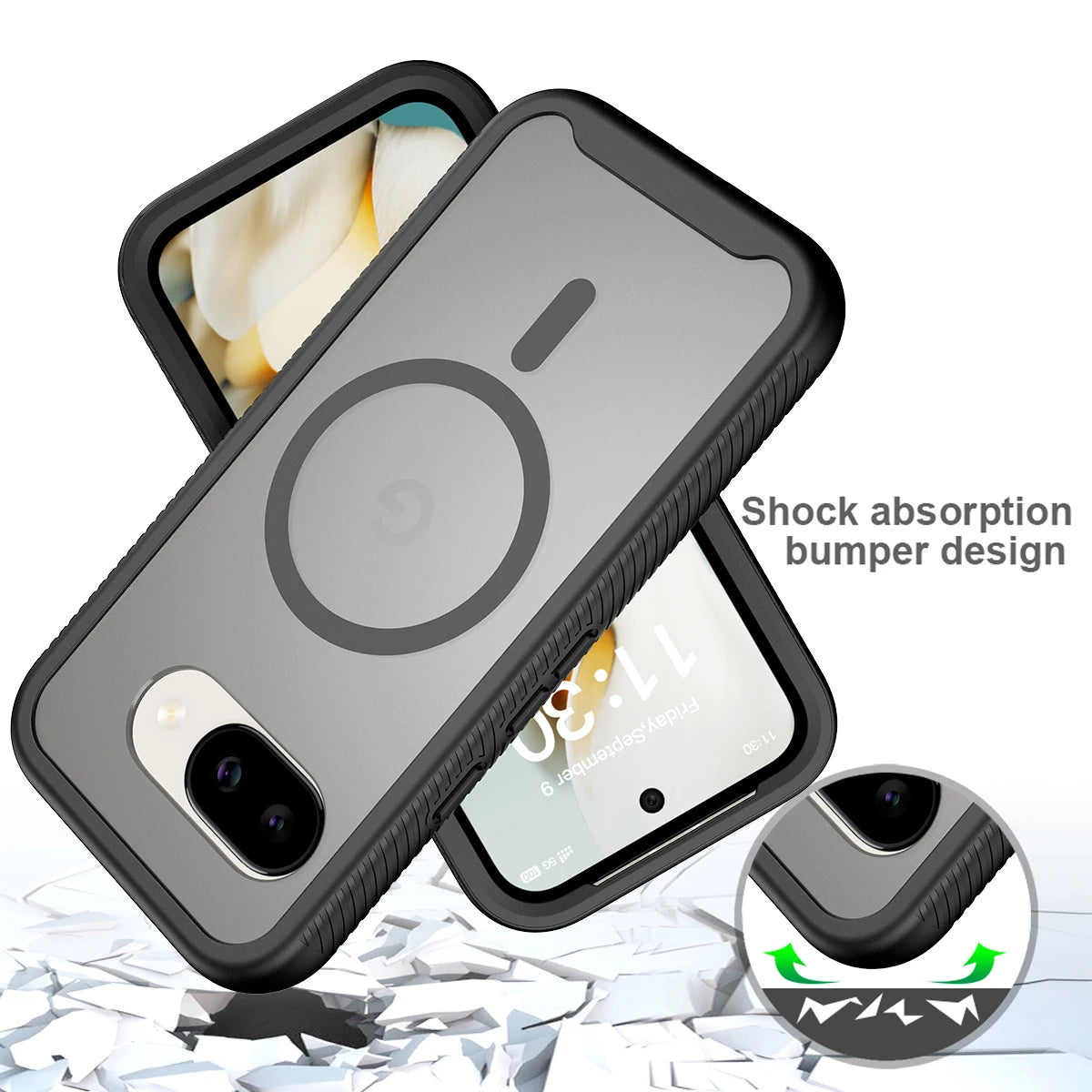 Luxury Hybrid Armor Translucent Frosted Magnet Case For Google Pixel 10 9 Pro XL ProXL 10A 9A Hard 2in1 Bumper For Magsafe Cover
