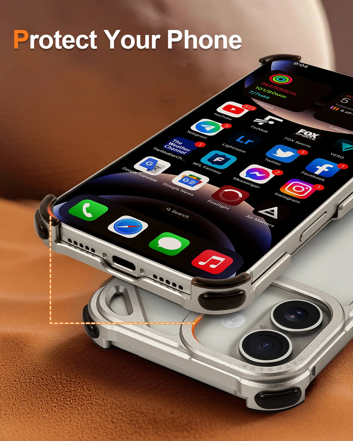 Eary Minimalist Frame Case for iPhone 17/17 Pro Max/17 Pro/Air for Magsafe Thicken Shockproof Drop Protection 17 Pro Cover Shell