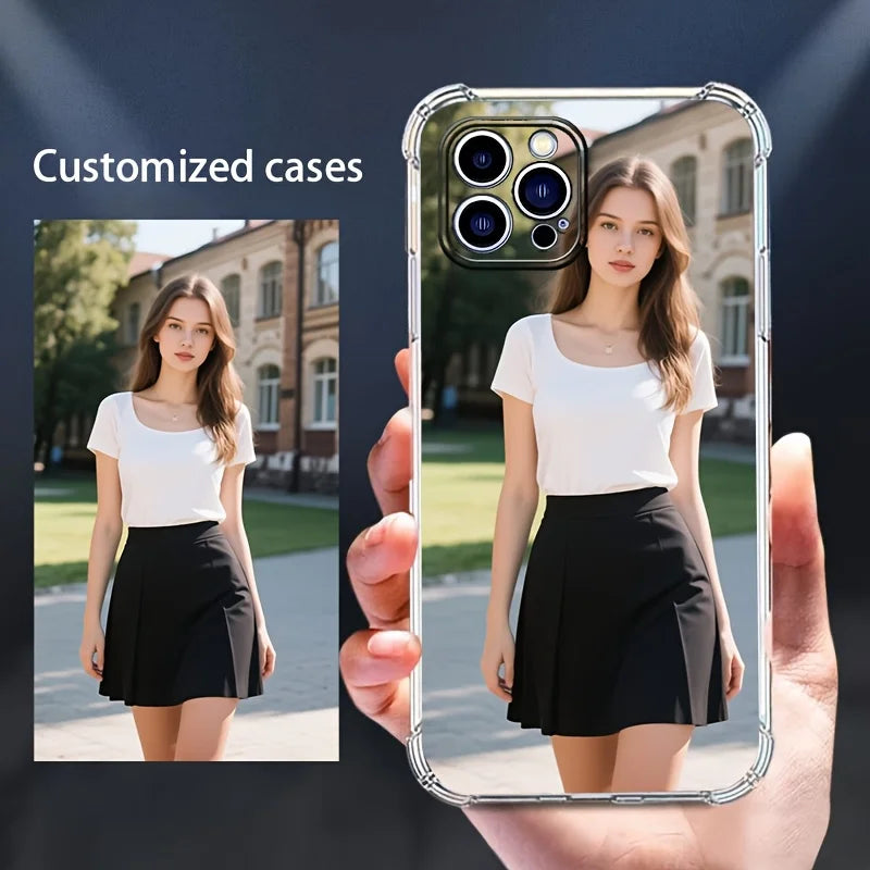 DIY Shockproof Soft Case Customised Artists photo For iPhone 17 16 15 14 13 12 11 Pro Xs Max SE 16e XR Plus Air  TPU back cover