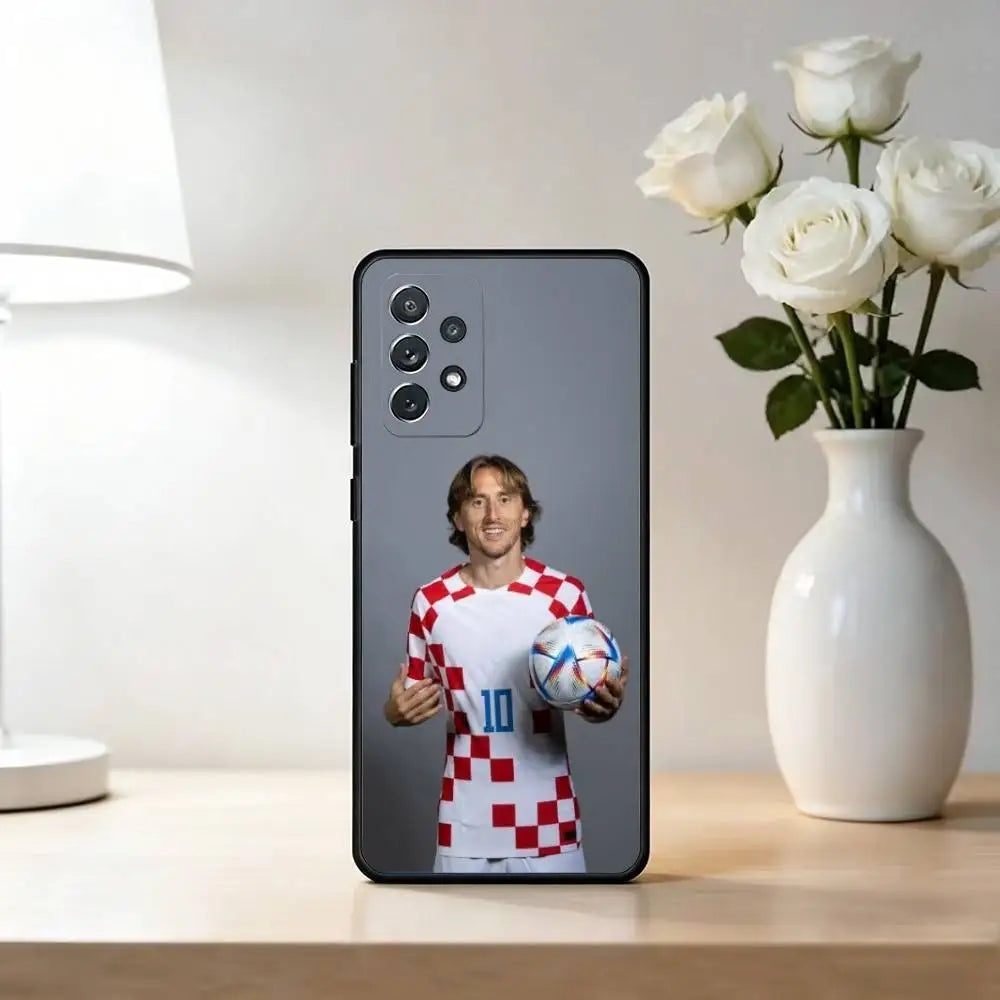 F-Football P-Player Luka-A Modric Phone Case For Samsung S25,S24,S21,S22,S23,S30,Ultra,S20,Plus,Fe,Soft Silicone Black Cover