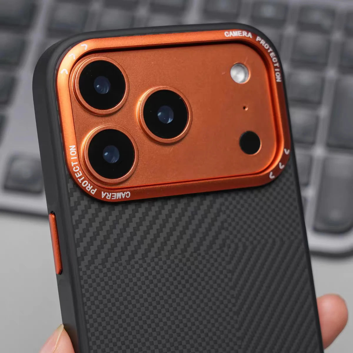 Matte Carbon Fiber Texture Magnetic Case For iPhone 17 16 15 Pro Max Wireless Charging Alloy Lens Shockproof for MagSafe Cover