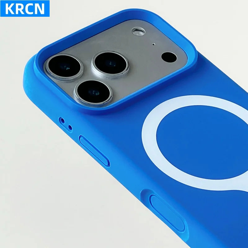 Original Liquid Silicone for MagSafe Phone Case For iPhone 17 17pro max 16 Pro Magnetic Wireless Charging Soft Shockproof Cover