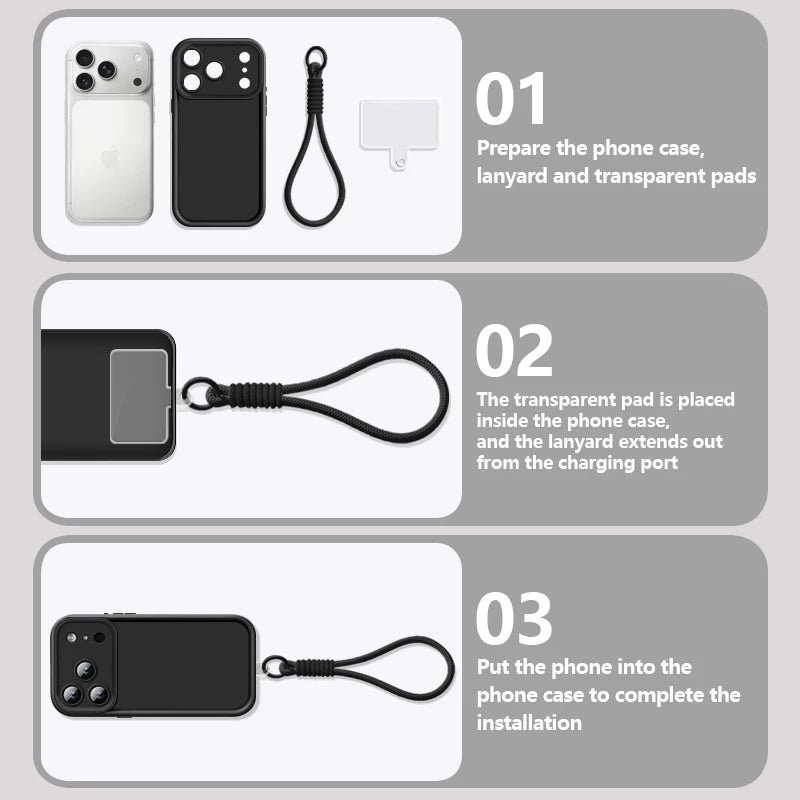 Wrist Strap Lanyard TPU Phone Case For iPhone 17 Pro Max 17e 16e 16 14 15 Pro 12 13 Pro Max 11 Shockproof Soft Silicone Cover