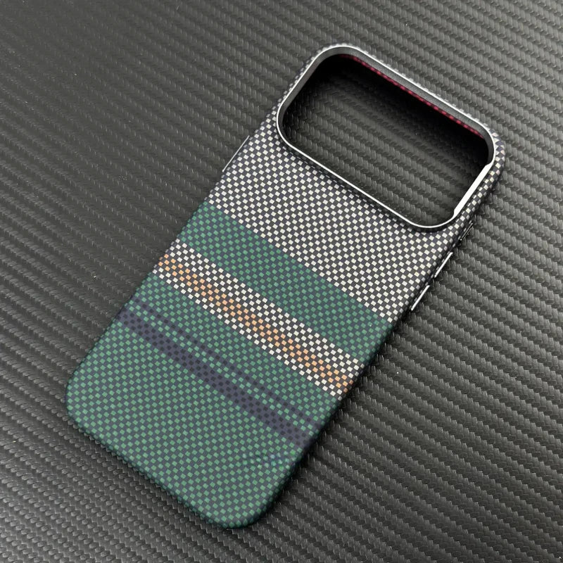 2026 New Plaid Mountain Magnetic Case for iPhone 15 16 17 Pro Max Magnets Charging Back Cover Camera Lens Protection Phone Shell