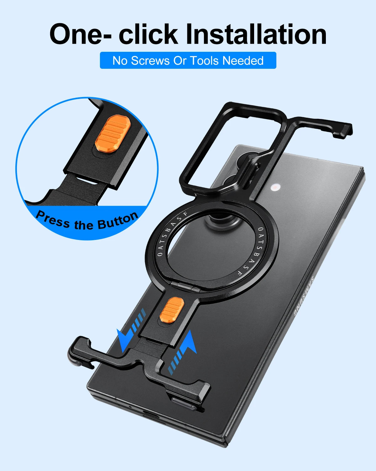 Eary Minimalist for Samsung Galaxy Z Fold 7 Phone Case With 360°Magnetic Stand Military-Grade Shockproof Drop Protection Cover