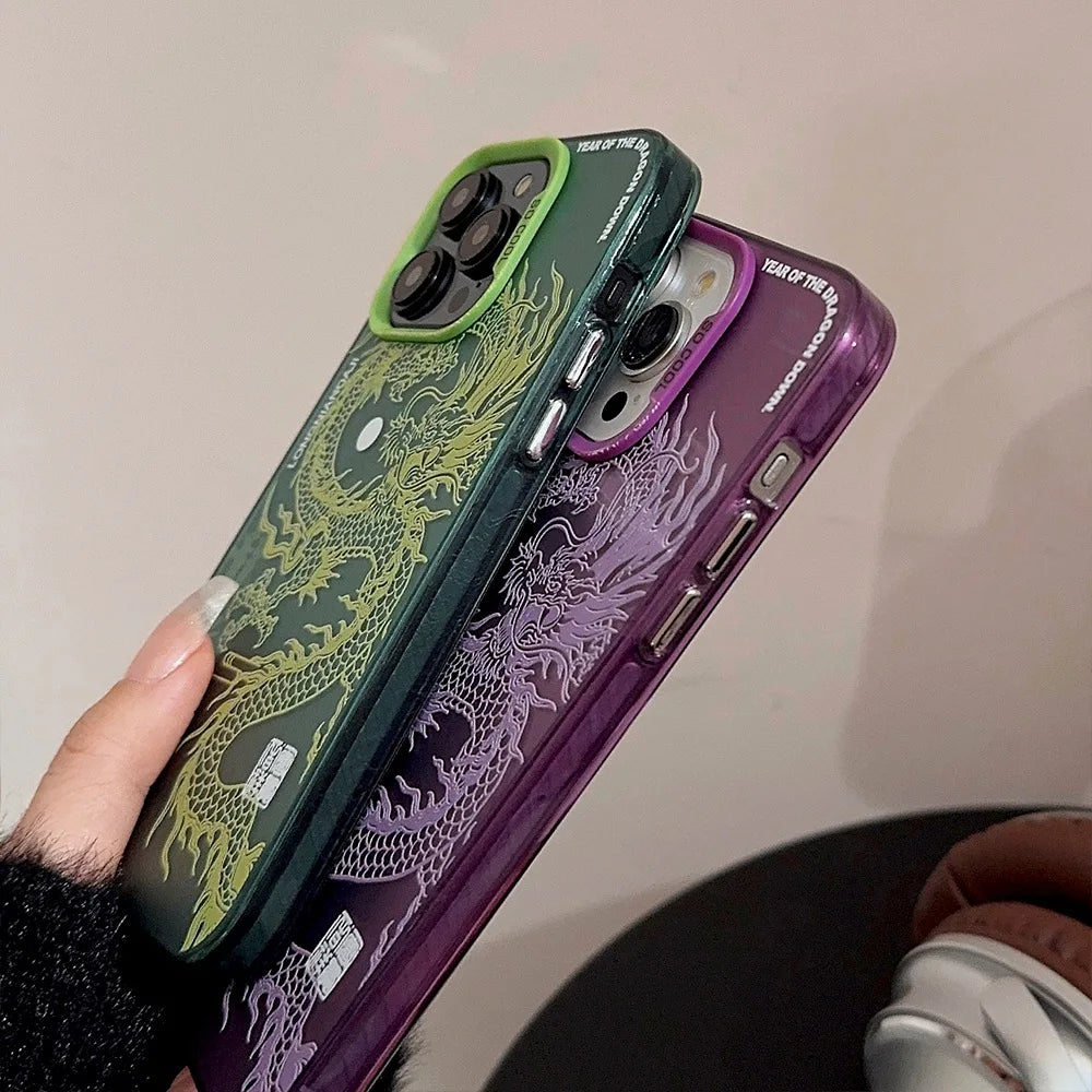 Luxury Dragon Embossed Phone Case for Oppo Realme 15 14 13 12 11 10 9i 8 8i C75 C65 C63 C55 C53 C35 C33 C20 C21Y Pro Plus 4G 5G