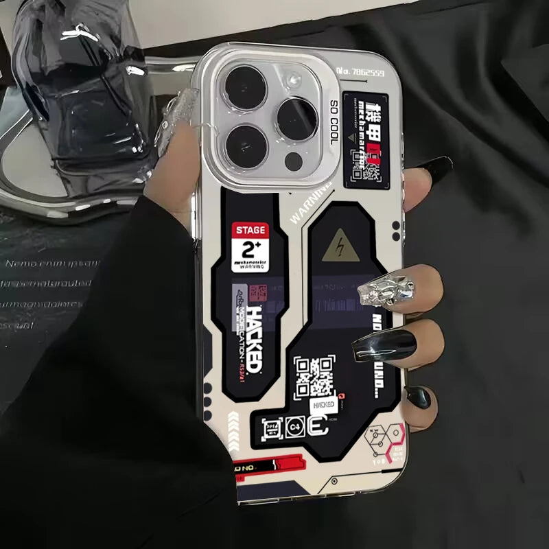 Phone Case for Xiaomi Redmi Note 14 12 11 10 13 Pro Plus 5G 12S 14C 13C 4G Mecha-Style Graffiti Cover Funda Redmi Note 14 Pro 5G