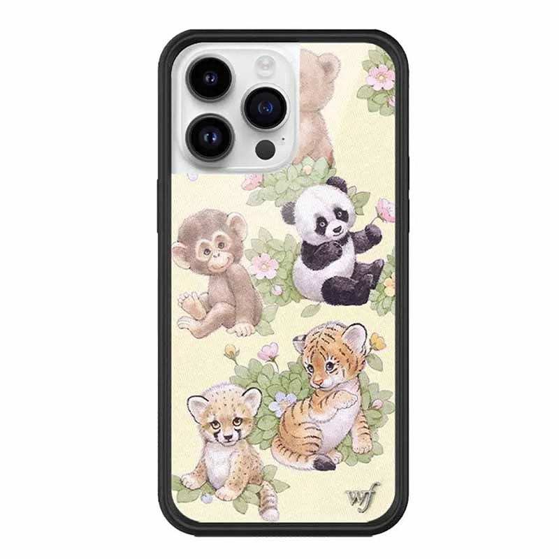Wildflower INS Monkey Biz Phone Case for iPhone 17 16 15 14 13 12 Pro Max Plus WF Cartoon Lovely animal Tiger Shockproof Cover