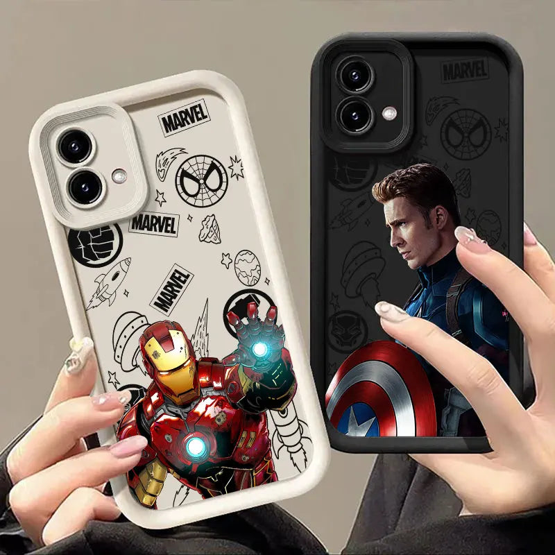 Marvel Ironman Captain America Phone Case for Motorola Edge 70 60 Fusion 50 Pro 40 Neo G06 G56 G86 G85 G84 G75 G53 G52 G30 Cover
