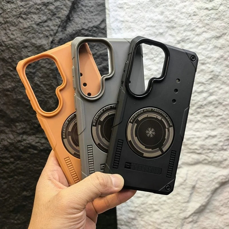 For Samsung S26 Ultra Case Business Airbag Anti-knock For MagSafe Cases For Samsung Galaxy S23 S22 S24 S26 S25 Ultra Armor Cover