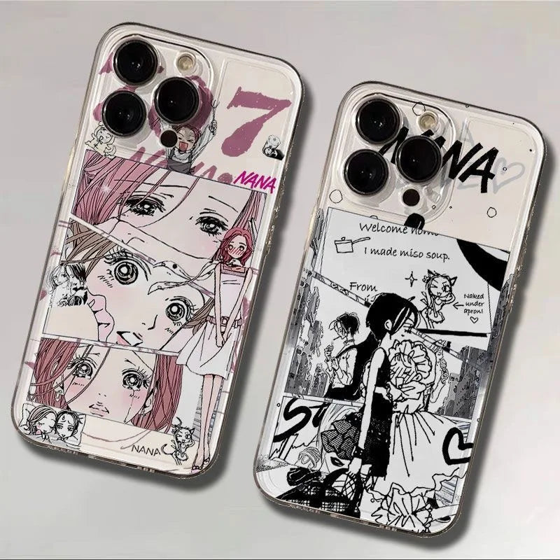 Japan Anime Nana Oosaki Phone Case For iPhone 17 16 15 14 13 12 11 Pro Max Mini SE 7 8 Plus 17E Air Shockproof Transparent Cover