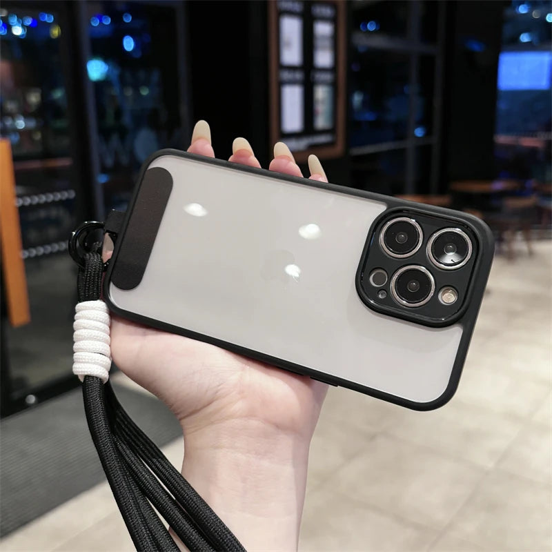 Case For Moto G86 G56 G85 G75 G55 G84 G64 G54 G82 G52 G45 G35 G34 G24 G15 G14 G05 G04S Power Lanyard Hard Clear Phone Cover