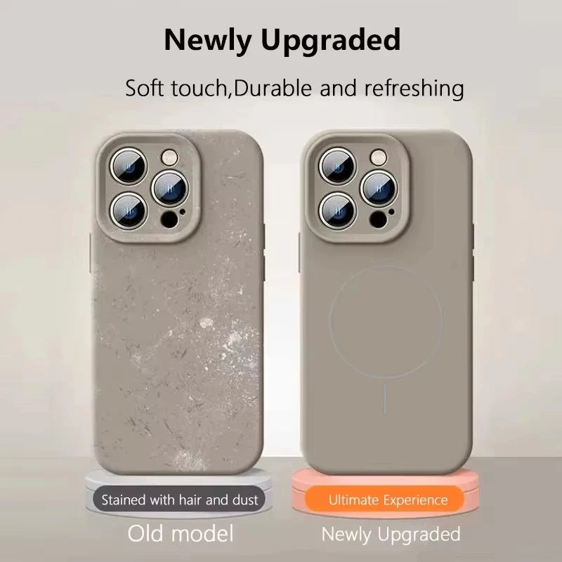 Magnetic Liquid Soft Silicone For Magsafe Case For iPhone 17 Air 16E 17E 16 Plus 15 14 13 12 11 Pro X XR XS Max Shockproof Cover