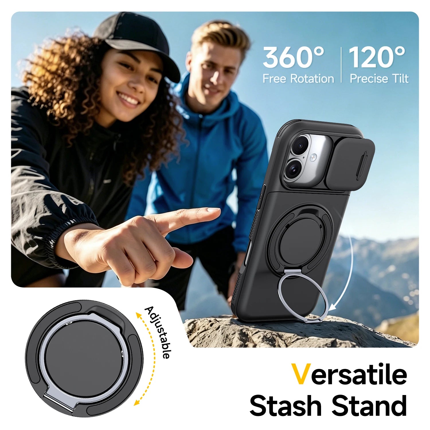 Shockproof Luxury Case for Iphone 17 Pro Max 16 Plus 17pro Iphone16 Iphone17 Dual Layer Hard Plastic Protective Cover Cases