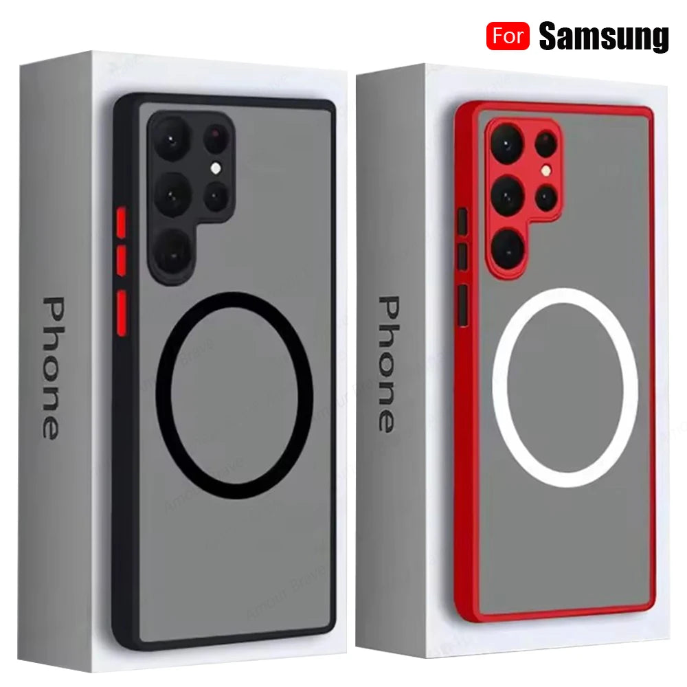 Luxury Candy Color 2in1 Magnetic Phone Cases for iPhone 17 16 13 12 11 14 15 Pro Max Matte Clear for Magsafe Cover for iPhone 17