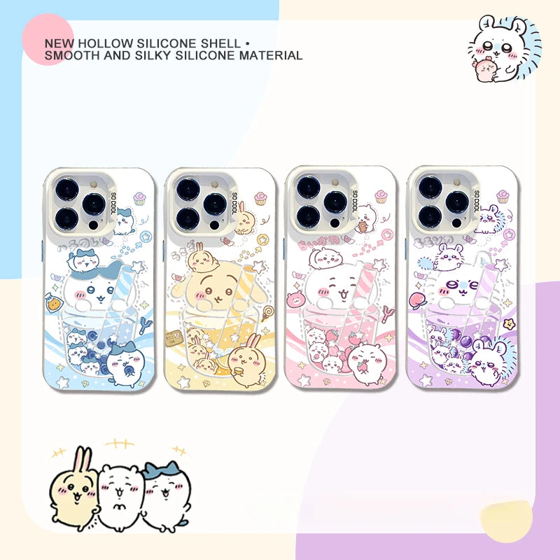 Cute Cartoon C-Chiikawas Phone Case for IPhone 17 16e 16 15 14 13 12 11 Mini Pro Max X XR Air Plus Anti Fall Matte Back Cover