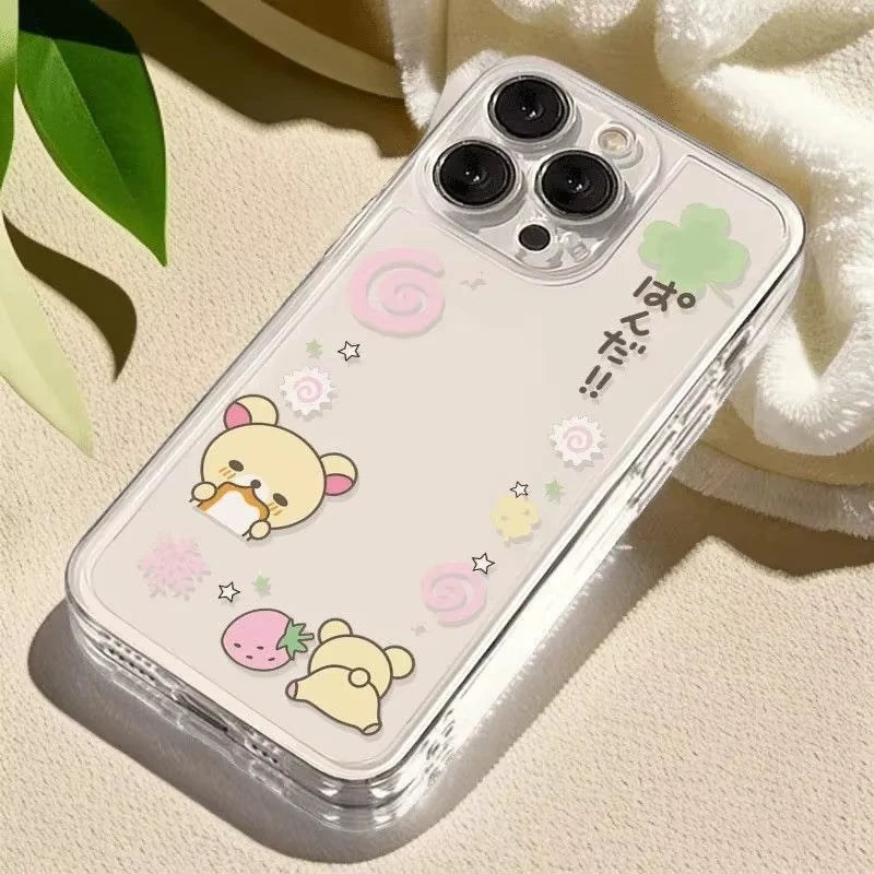 Strawberry R-Rilakkuma Bears Phone Case For Samsung A07 A36 A26 A56 A16 A06 A55 A35 A25 A15 A54 A34 A24 A14 A13 A53 A33 Cover