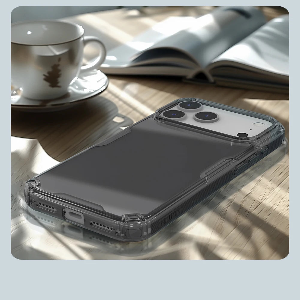 Nillkin For iPhone 17 Pro Max 17 Air 17Pro Hardness PC+TPU Hybrid 360° Protection Airbags Anti-Scratch Transparent Phone Cover