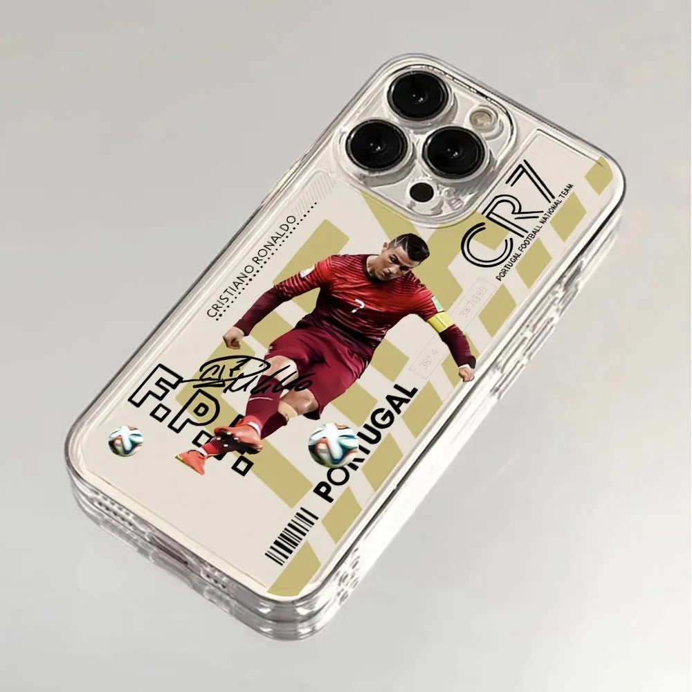 NO.10 M-Messi C-CR7 Phone Case for Samsung Galaxy S24 S23 S22 S21 S20 S10 FE Ultra Plus 5G Note 20 10 Pro Clear Soft Cover Funda