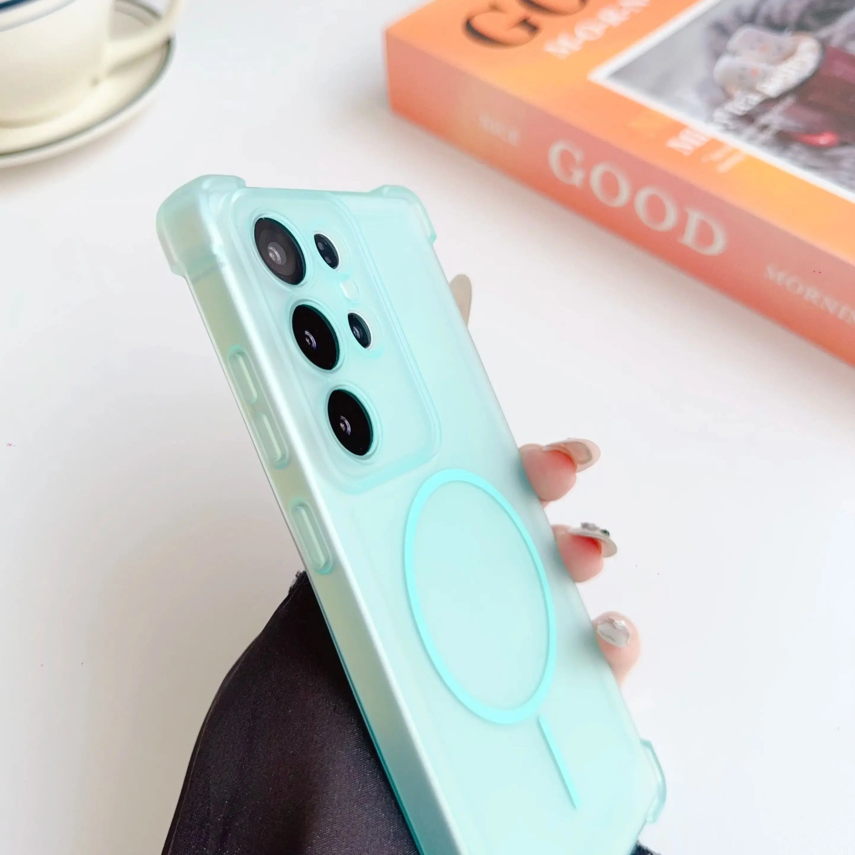 Matte For Magsafe Magnetic Translucent Soft Case For Samsung Galaxy S26 S25 S24 S23 S22 Plus Ultra Four-Corner Airbag TPU Cover
