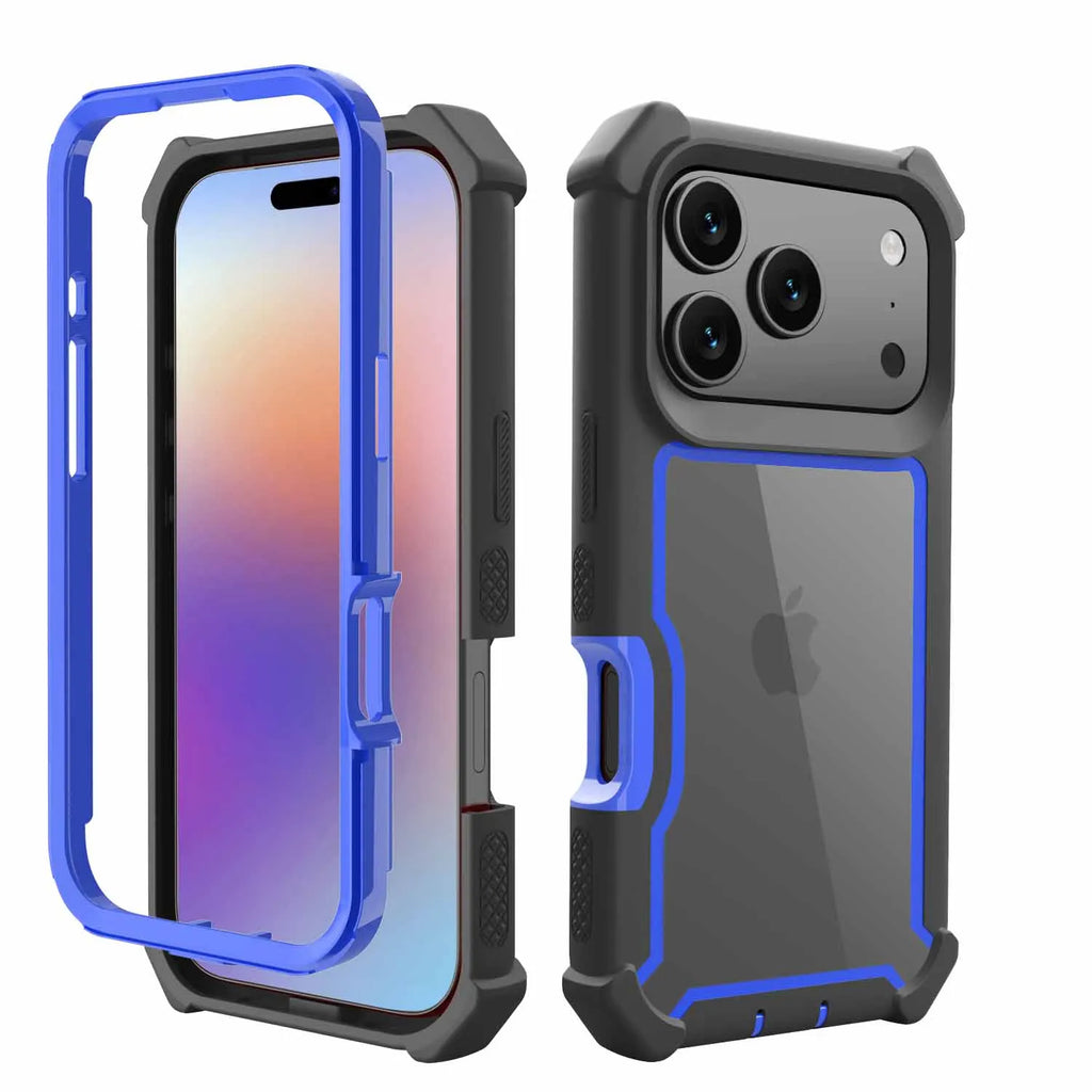 Armor Shockproof Case for iPhone 17 Air 16 E 15 14 Plus 13 12 11 Pro Max Matte Bumper Transparent Acrylic Hard Protective Cover