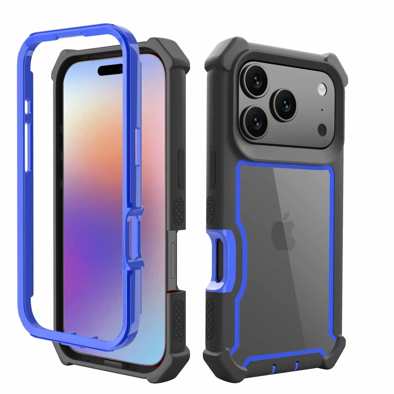 Armor Shockproof Case for iPhone 17 Air 16 E 15 14 Plus 13 12 11 Pro Max Matte Bumper Transparent Acrylic Hard Protective Cover