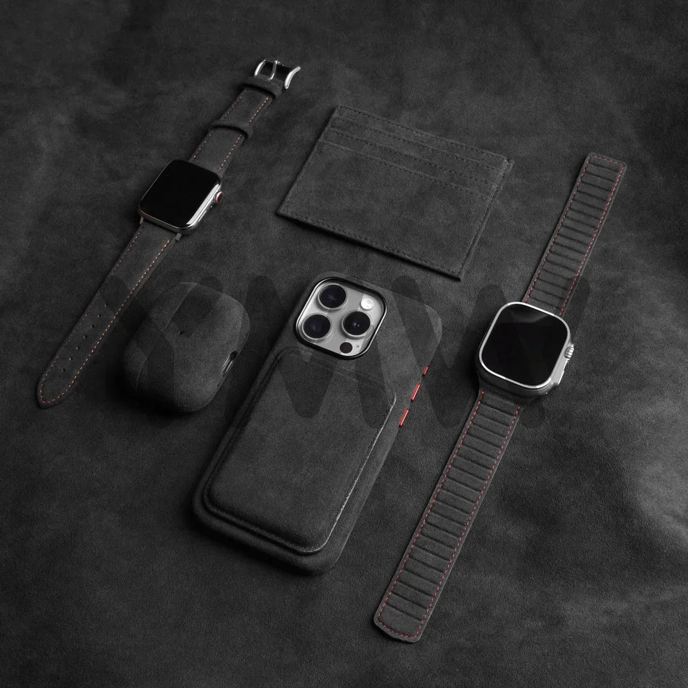 Magnetic for ALCANTARA Case for iPhone 17 16 Pro Max 15 14 Luxury Suede Leather Supercar Phone Cases Camera Button Cover