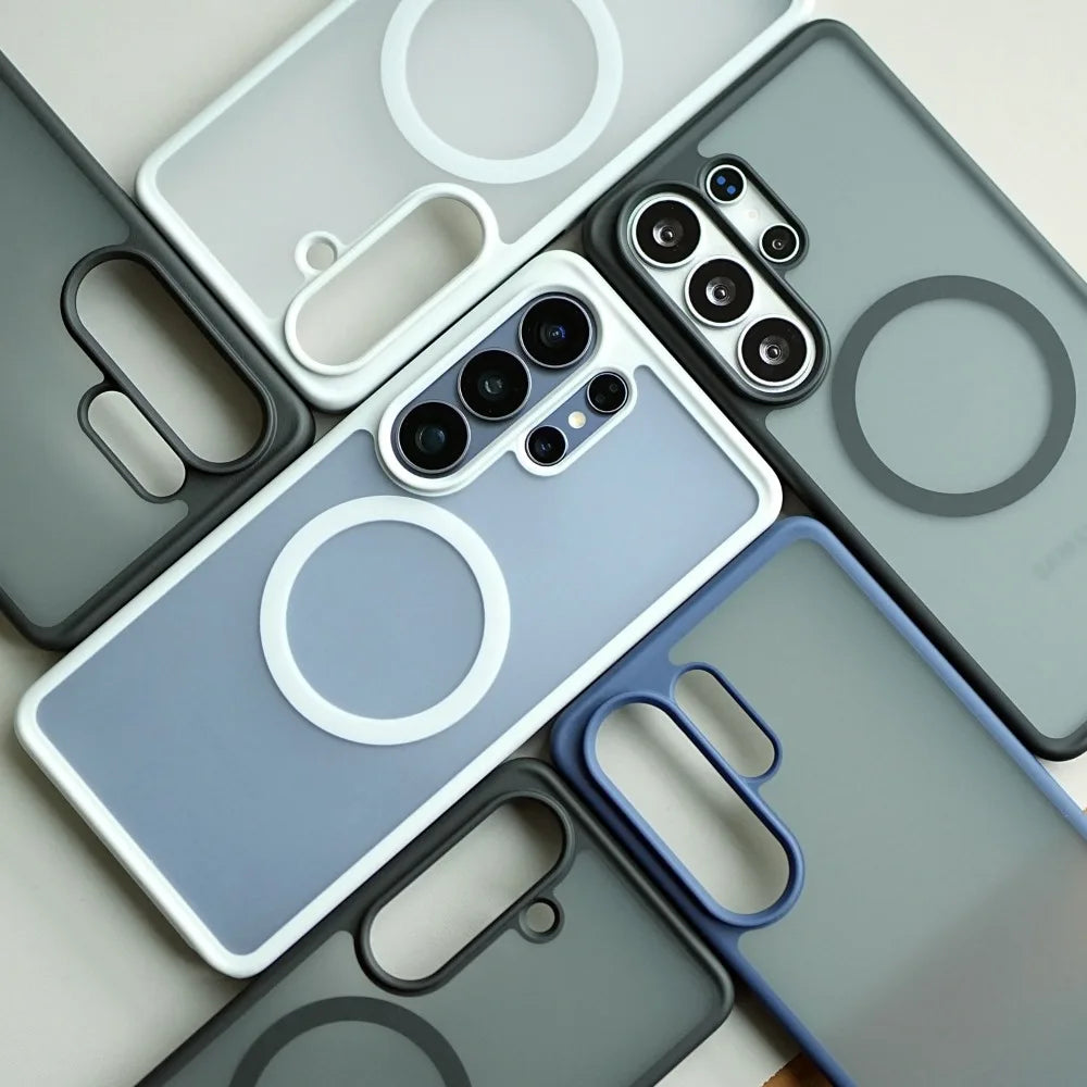 S26 Ultra Luxury Matte Translucent For Magsafe Phone Case For Samsung Galaxy S26 Plus S25 Ultra S25 Shockproof Frosted PC Cover