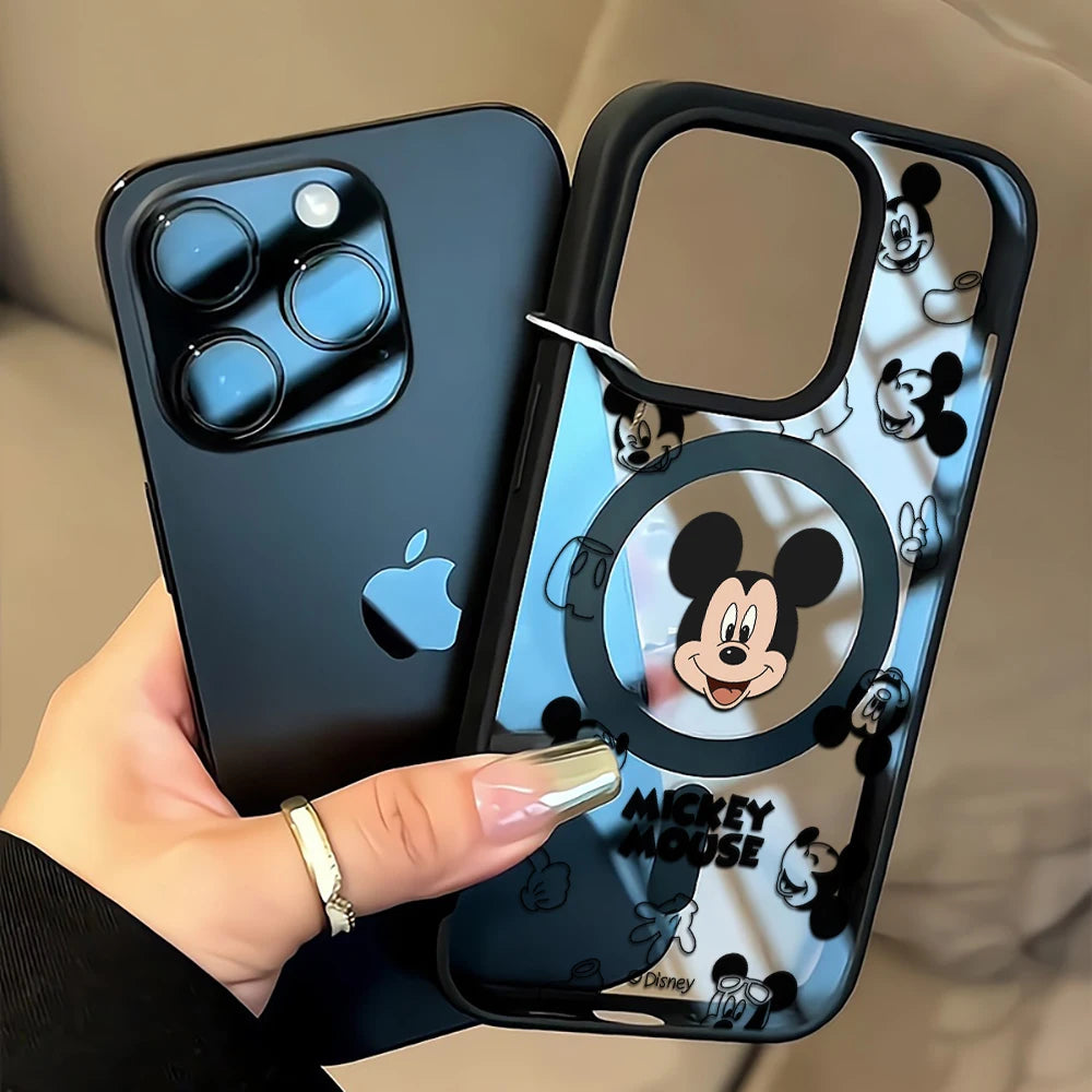 Mickey Minnie Matching Couple Sets Gift For Magsafe Phone Case For iPhone 17 Pro Max 17 Air 16 15 14 13 12 Pro Max Plus 11 Cover