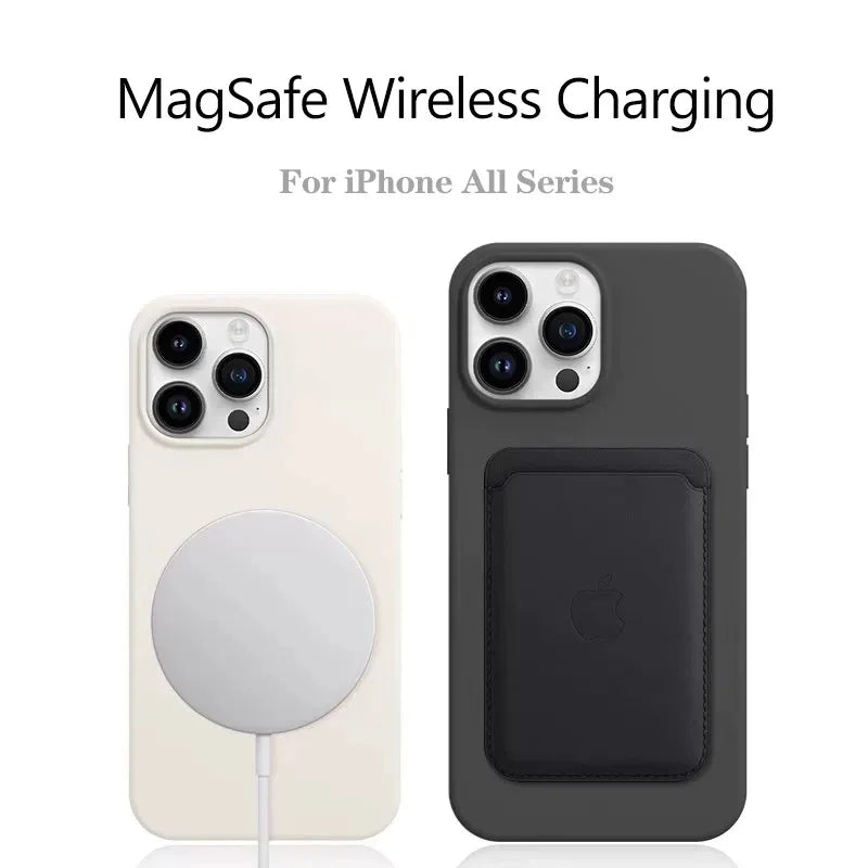 Liquid Silicone For Magsafe Phone Case For iPhone 17 16 14 15 Plus 12 13 Pro Max Air Magnetic Wireless Charging Case Soft Cover